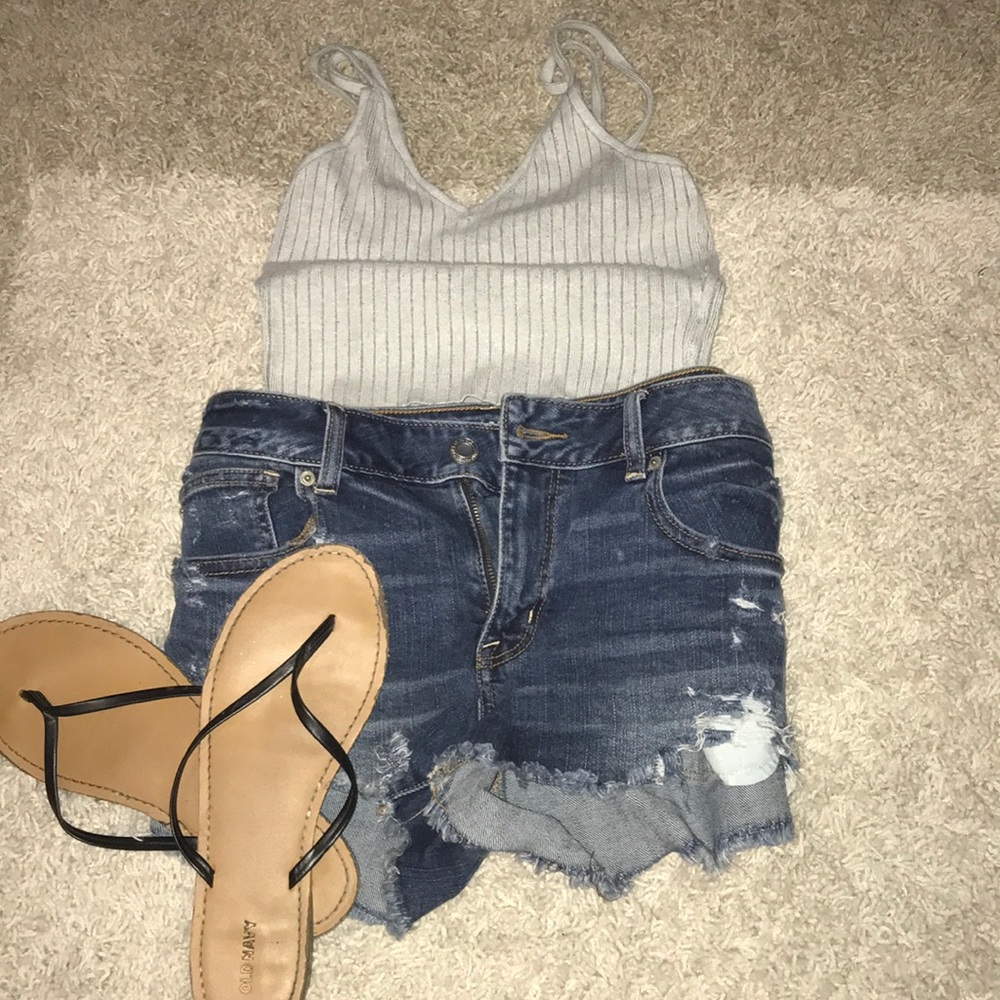 Combo! Forever 21 tank and with AE Jean Shorts